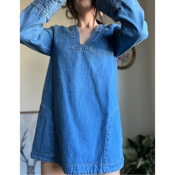 Free People Hendrix Blue Dreaming of Denim Tunic - Picture 1 of 4